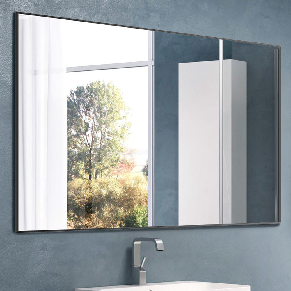 Large wall mirror 36x24 inches Modern Black Bathroom Mirror with Aluminum Frame