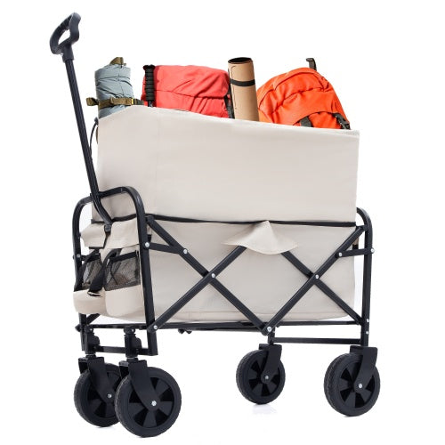Minimeetall Extention ExCollapsible Foldable Wagon Cart Beach Wagon Heavy Duty Utility Cart Utility Wagon Grocery Cart For For Camping Shopping Sports Gardeing Fishing Supports 225lbs