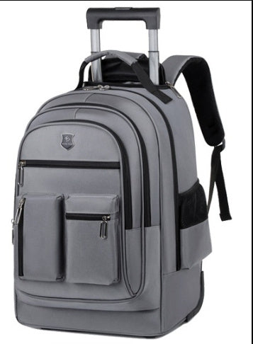 Backpack Trolley Wheeled Cart-Backpack Hand Truck with Luggage Strap,Aluminium Alloy Folding Trolley Cart for Bags Backpack Travel Luggage Cart