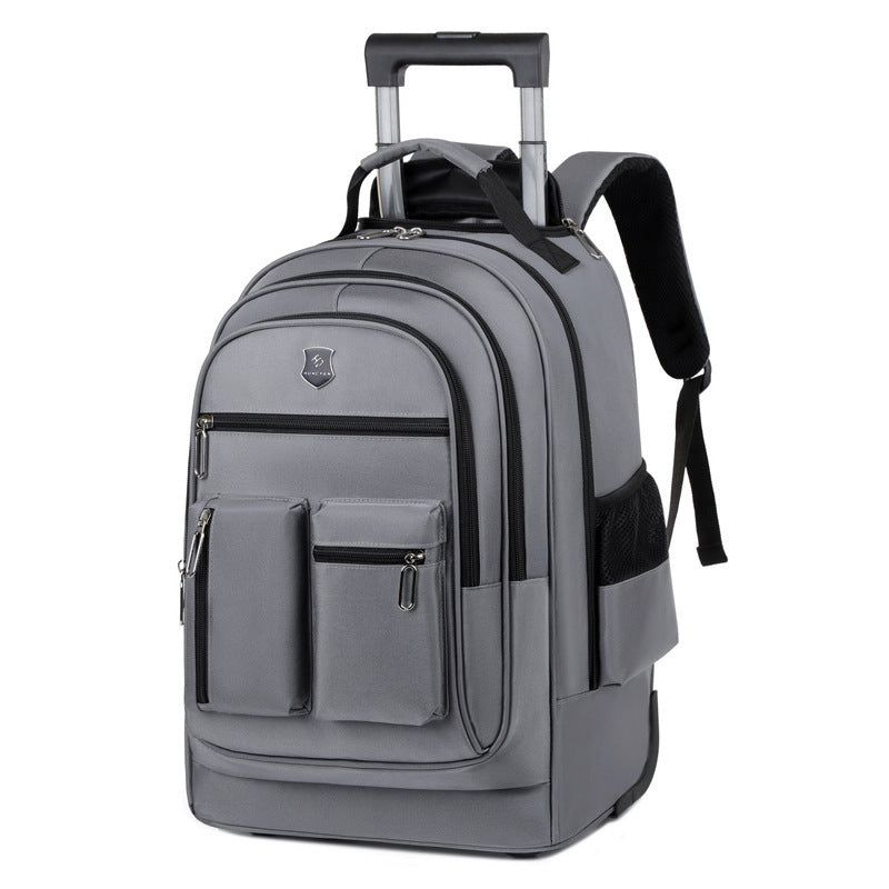 Backpack Trolley Wheeled Cart-Backpack Hand Truck with Luggage Strap,Aluminium Alloy Folding Trolley Cart for Bags Backpack Travel Luggage Cart