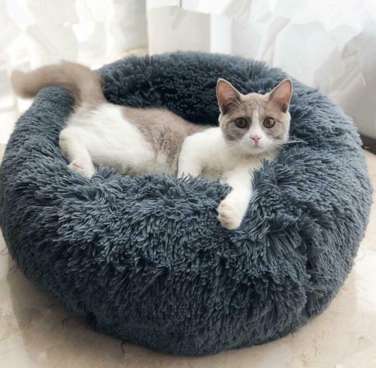 Small Dogs Cat Round Plush Cat Kennel Pet Nest Mat Puppy Beds