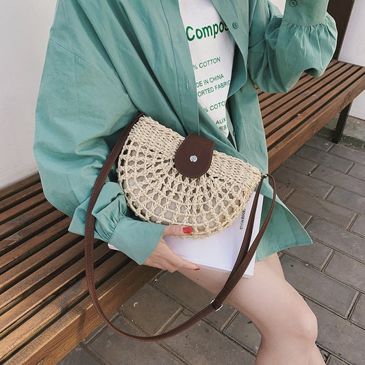 Crossbag Fashion Messenger Straw Bag