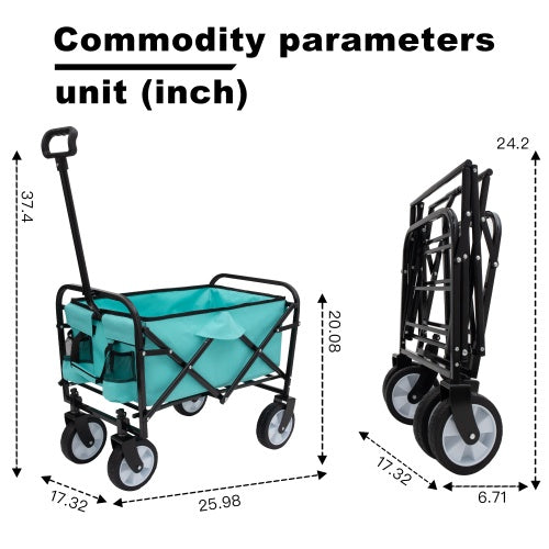 Minimeetall Extention ExCollapsible Foldable Wagon Cart Beach Wagon Heavy Duty Utility Cart Utility Wagon Grocery Cart For For Camping Shopping Sports Gardeing Fishing Supports 225lbs