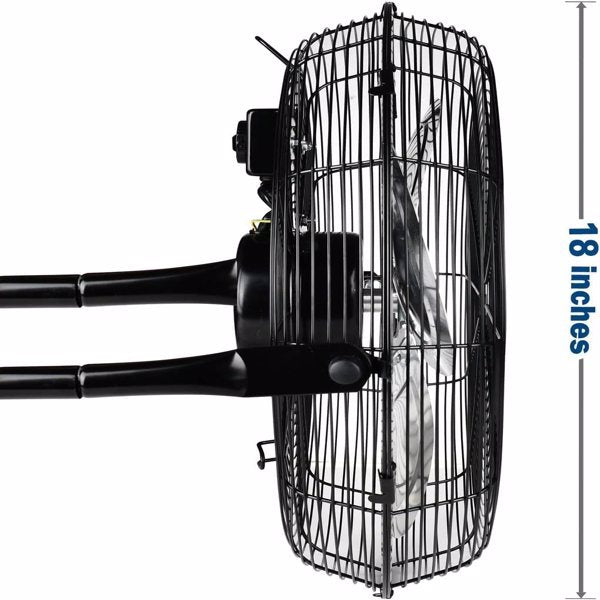 3 Speed High Velocity Heavy Duty Metal Industrial Floor Fan,Black