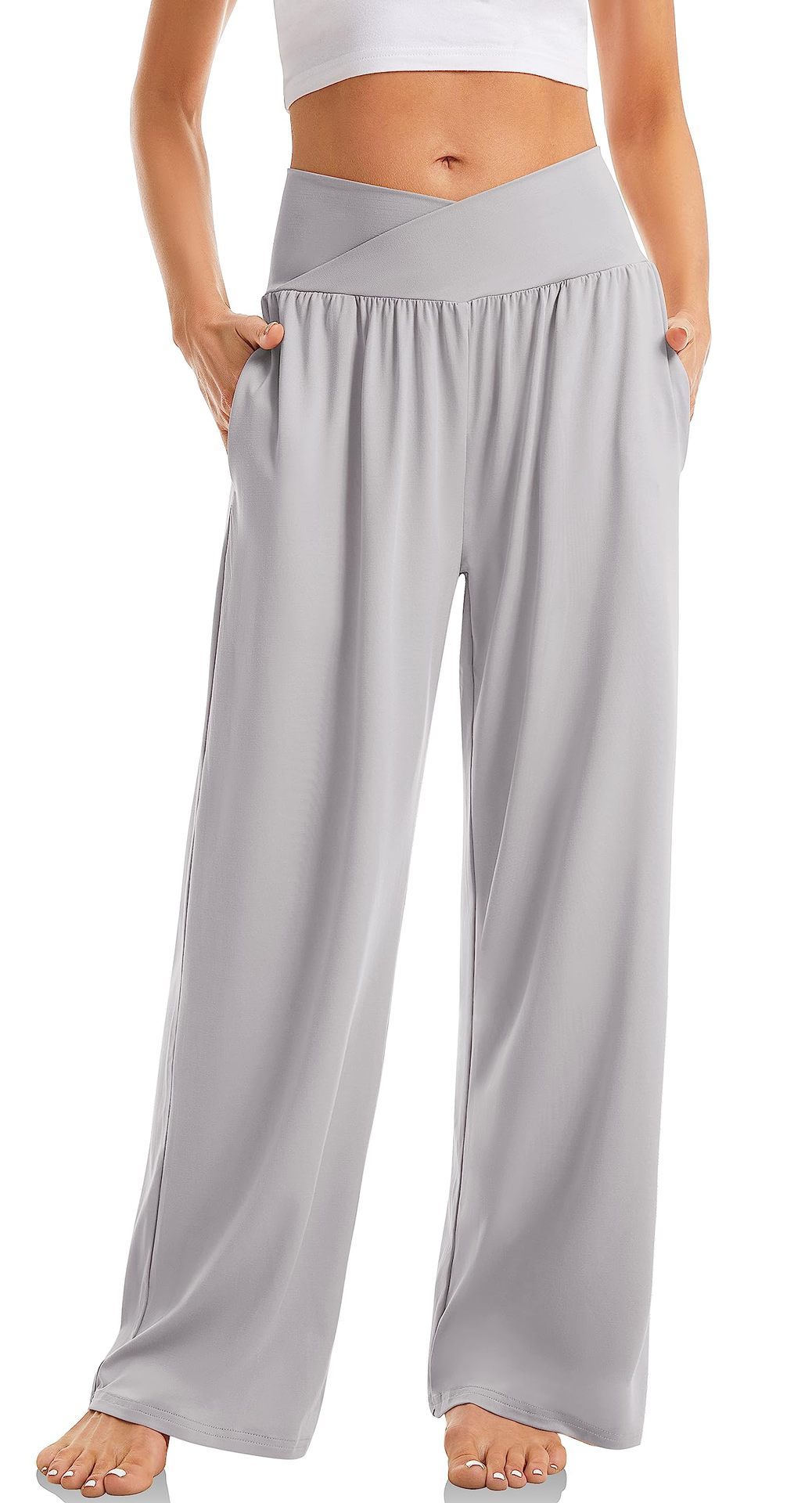 Women Wide Leg Pants with Pockets High Waist