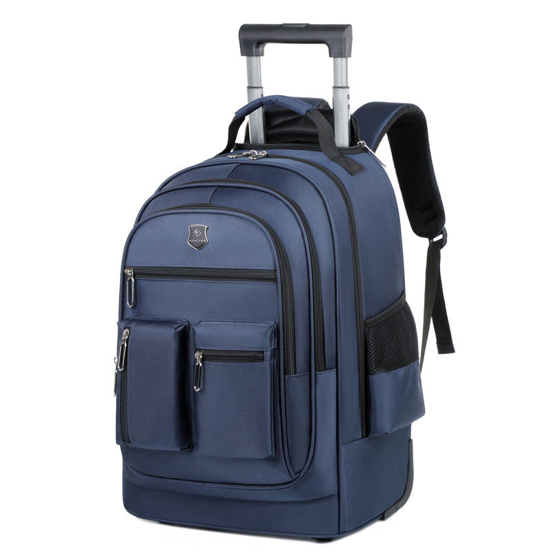 Backpack Trolley Wheeled Cart-Backpack Hand Truck with Luggage Strap,Aluminium Alloy Folding Trolley Cart for Bags Backpack Travel Luggage Cart