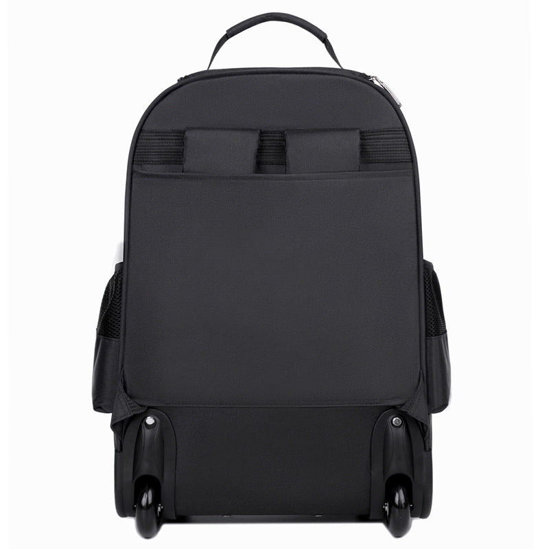 Backpack Trolley Wheeled Cart-Backpack Hand Truck with Luggage Strap,Aluminium Alloy Folding Trolley Cart for Bags Backpack Travel Luggage Cart
