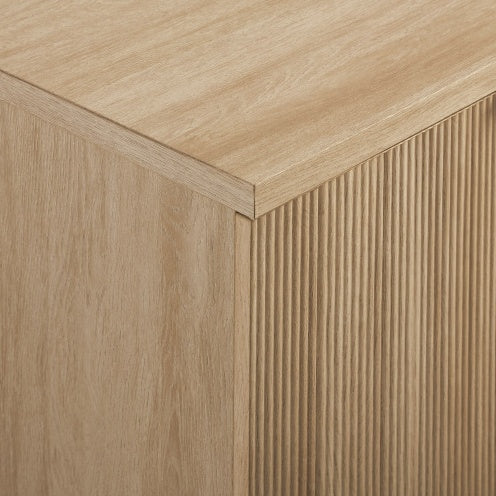 Modern Scandinavian Fluted Door Kitchen Storage Sideboard Buffet Cabinet Console