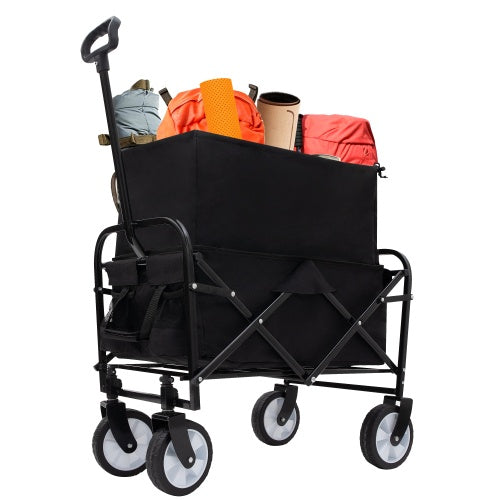 Minimeetall Extention ExCollapsible Foldable Wagon Cart Beach Wagon Heavy Duty Utility Cart Utility Wagon Grocery Cart For For Camping Shopping Sports Gardeing Fishing Supports 225lbs