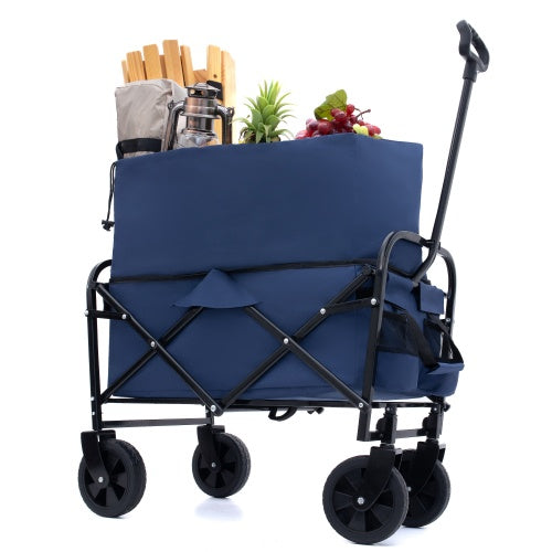 Minimeetall Extention ExCollapsible Foldable Wagon Cart Beach Wagon Heavy Duty Utility Cart Utility Wagon Grocery Cart For For Camping Shopping Sports Gardeing Fishing Supports 225lbs