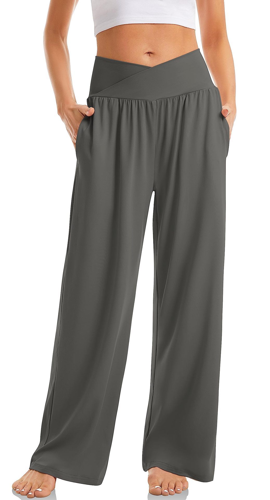 Women Wide Leg Pants with Pockets High Waist